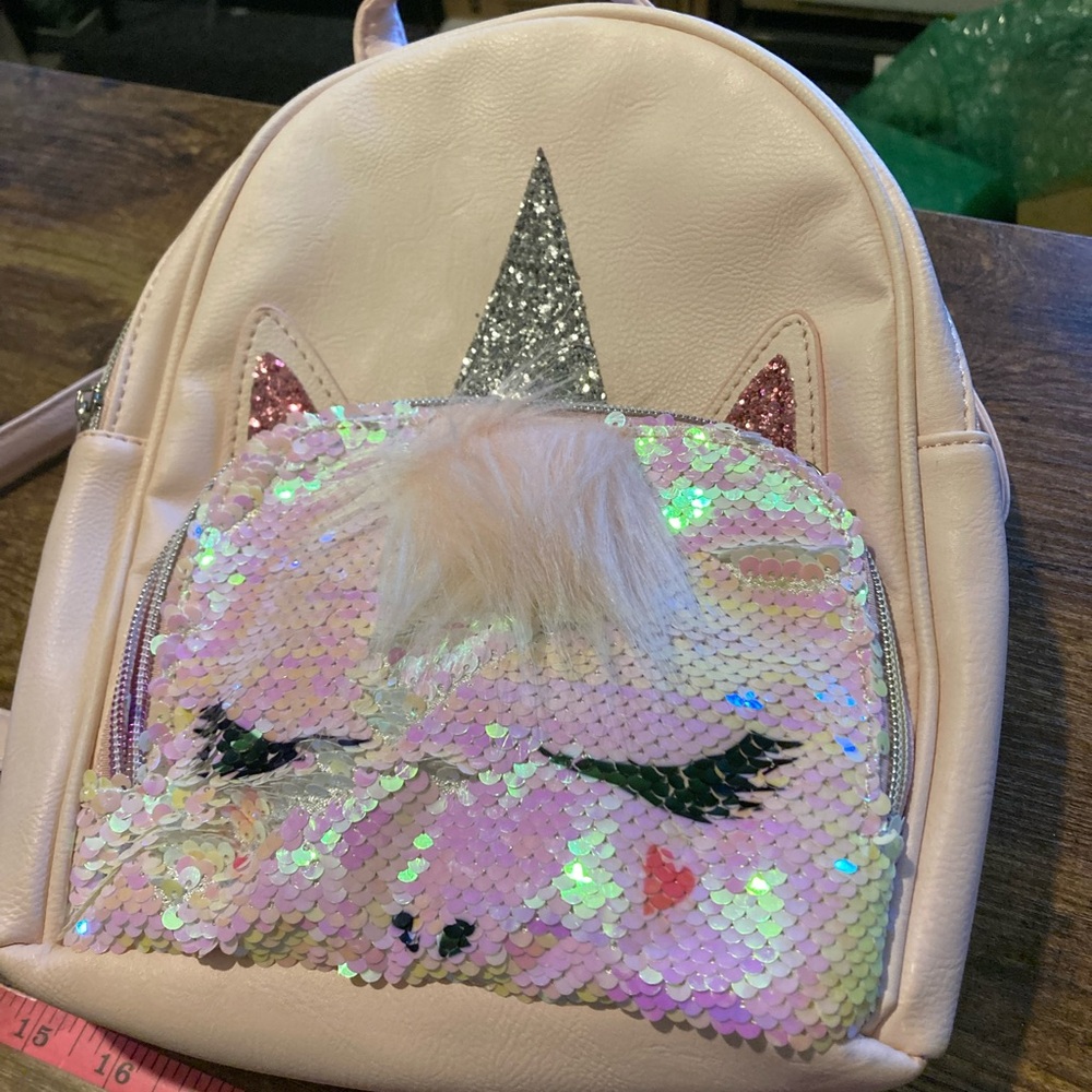 OMG Accessories pink unicorn backpack for girls